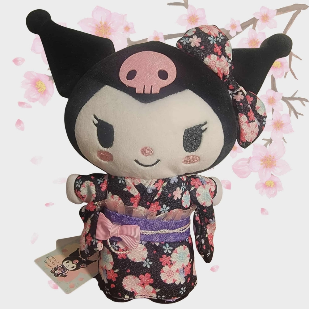NWT Sanrio Kuromi Sakura Kimono Series  Medium Plush Doll 6"